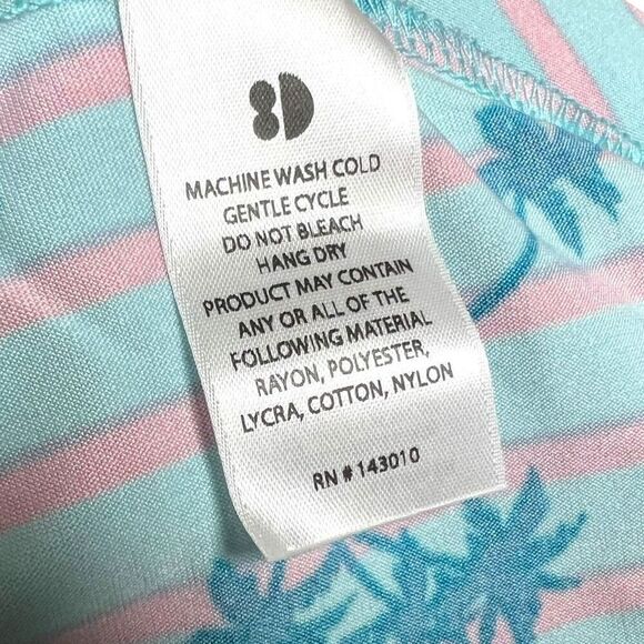 NEW Dot Dot Smile Blue Stripe Palm Tree Cap Sleeve Dress 2T - Picture 5 of 7